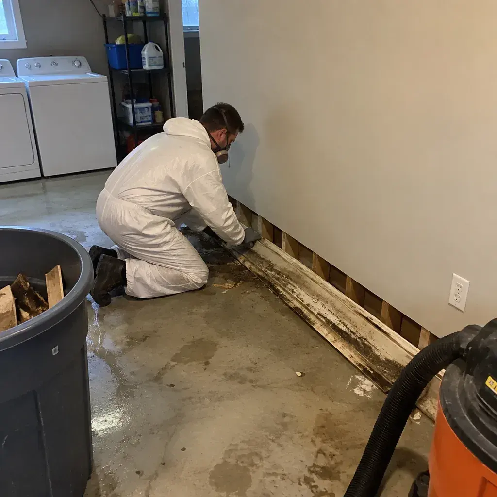 Belongings after a sewer backup in the United States